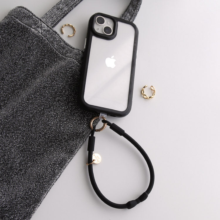 リボンハンドストラップ付きiPhoneケース
