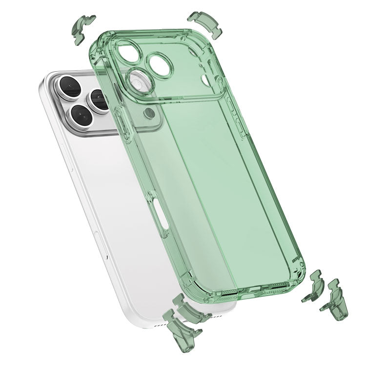 【ストラップセット or ケース単品】4カラー|ストラップホール付け替え可能|4WAYクリアiPhoneケース
