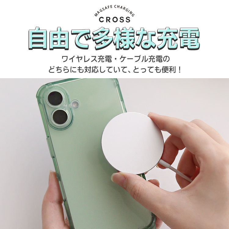 【ストラップセット or ケース単品】4カラー|ストラップホール付け替え可能|4WAYクリアiPhoneケース