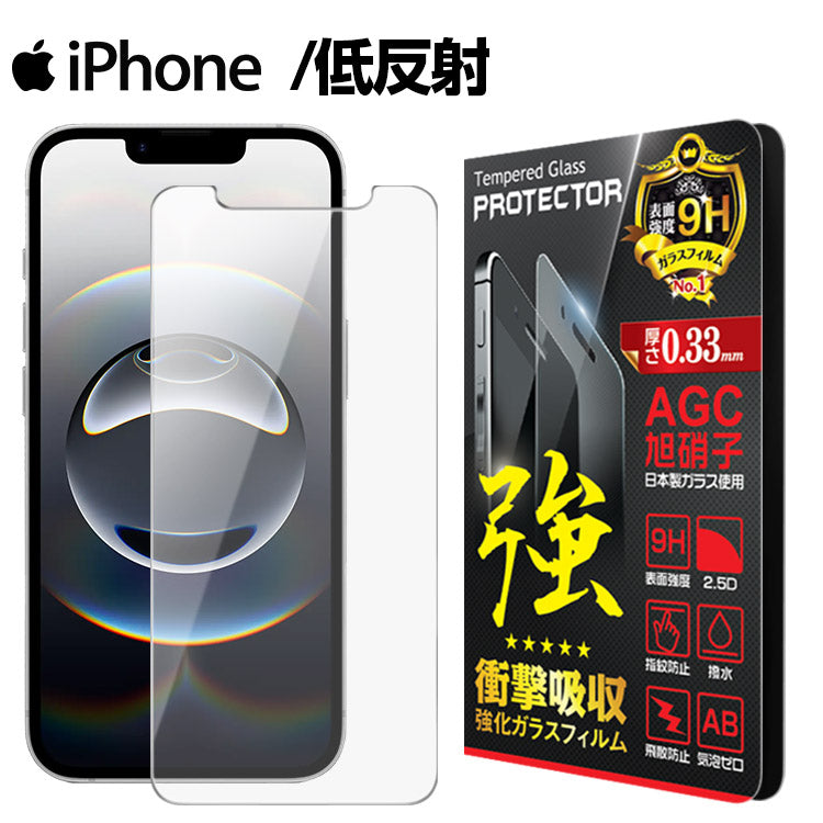 日本製強化ガラスフィルム【低反射】