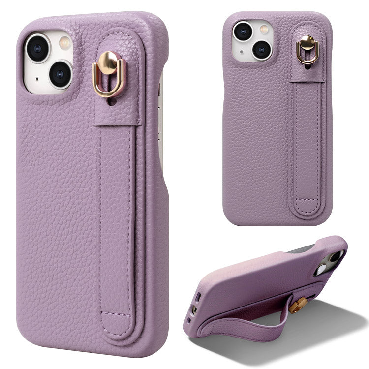 【ショルダーストラッププレゼント】【背面ベルト付き】本革風レザーiPhoneケース|大人くすみカラー全8色・スタンド&落下防止ベルト付き