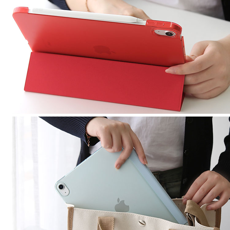 【ガラスフィルム&タッチペン付き】全16カラー|シンプルデザイン iPadケース