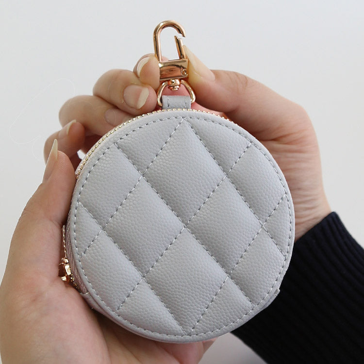 ゴールドカラビナ付き|キルティング柄【8色展開】|ミニコインケース