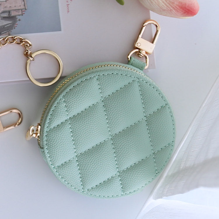 ゴールドカラビナ付き|キルティング柄【8色展開】|ミニコインケース