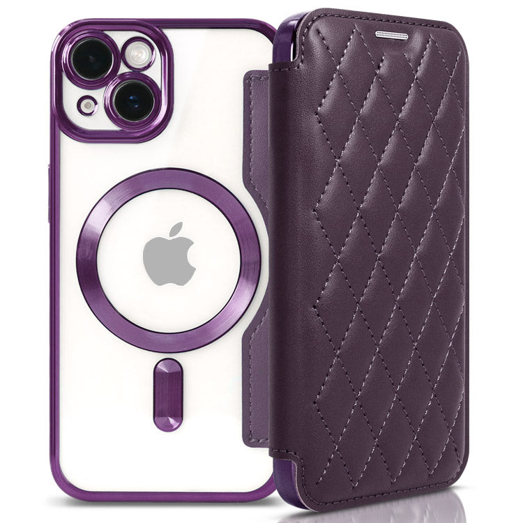 MagSafe対応手帳型キルティングiPhoneケース