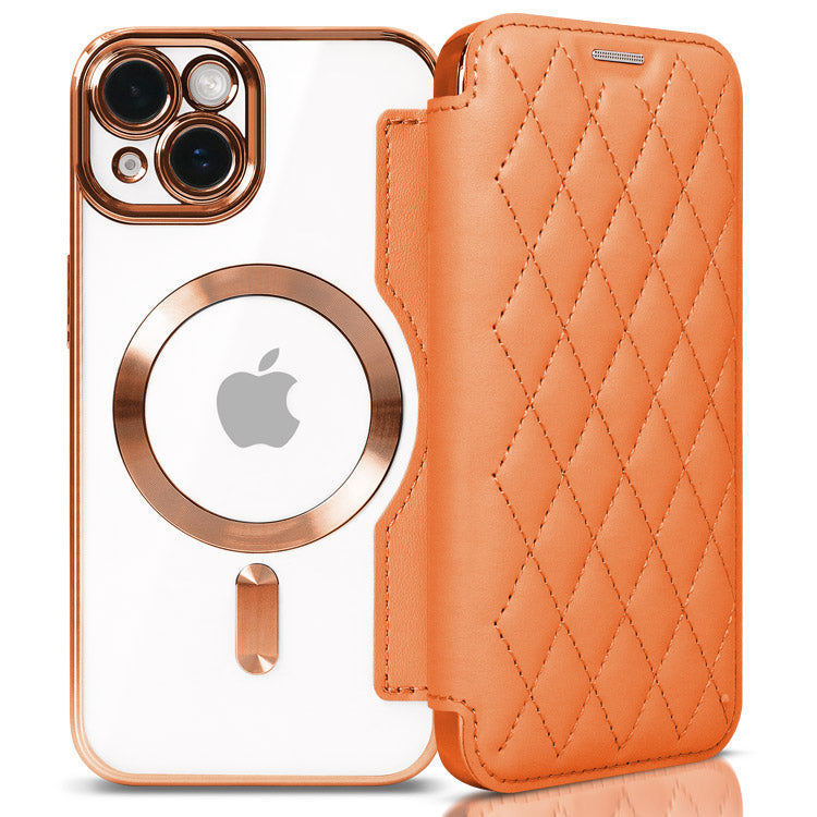 MagSafe対応手帳型キルティングiPhoneケース