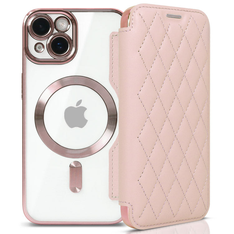 MagSafe対応手帳型キルティングiPhoneケース