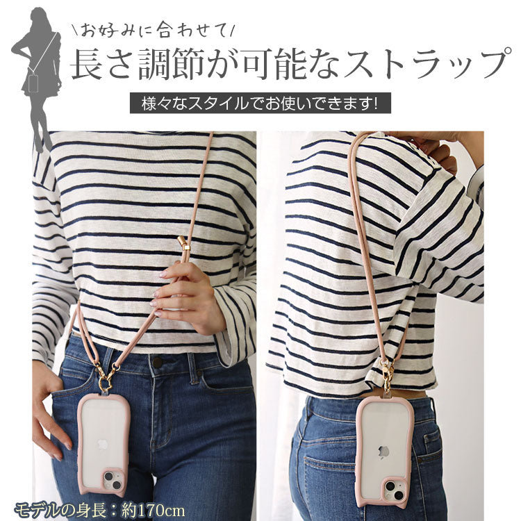 【選べるパッチ＆カラビナ】ストラップ17色｜親子で使えるスマホショルダーストラップorハンドストラップ