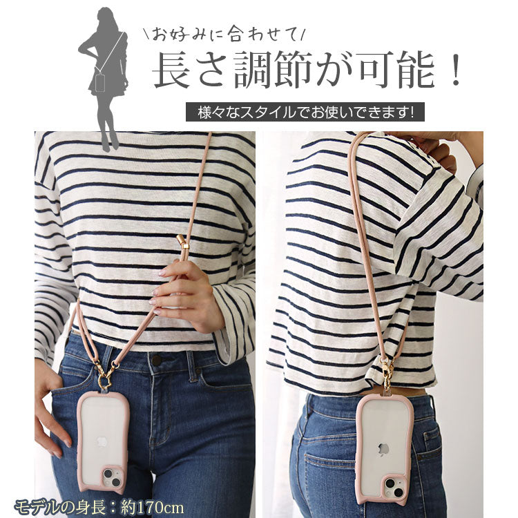 選べるカラビナ付き カラーショルダーストラップ[ゴールドパッチ]