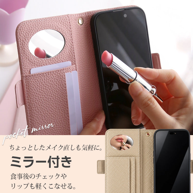 くすみカラー ｜ストラップホール付き｜ 収納ポケット｜手帳型 iPhoneケース