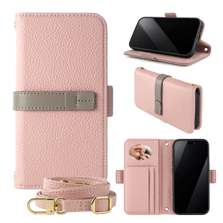 くすみカラー ｜ストラップホール付き｜ 収納ポケット｜手帳型 iPhoneケース