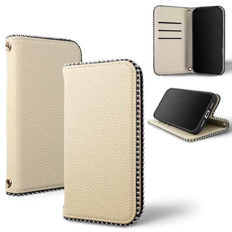 くすみカラー ｜ストラップホール付き｜ 収納ポケット｜手帳型 iPhoneケース