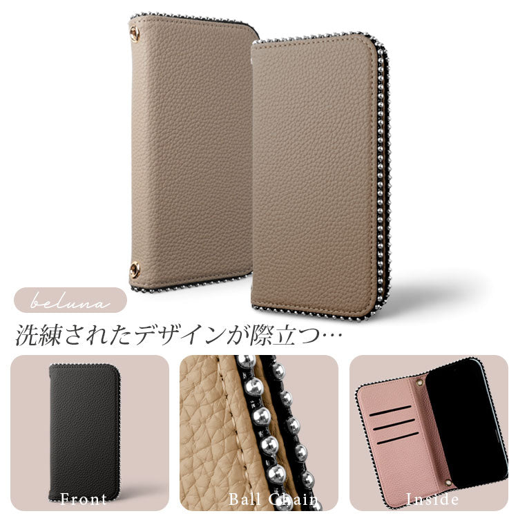 くすみカラー ｜ストラップホール付き｜ 収納ポケット｜手帳型 iPhoneケース