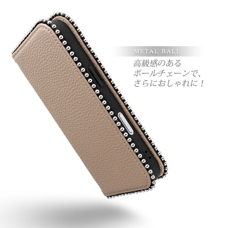 くすみカラー ｜ストラップホール付き｜ 収納ポケット｜手帳型 iPhoneケース