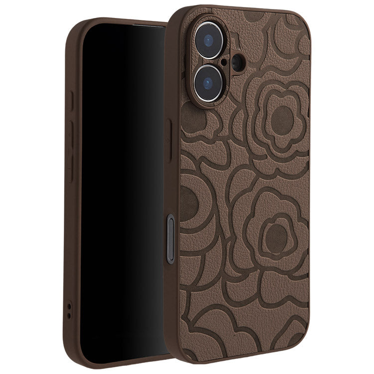 《選べる単品 or リストストラップセット（ショルダー特典つき）》カメリア柄 iPhoneケース｜【CAMÉLIE】大人かわいい10色展開