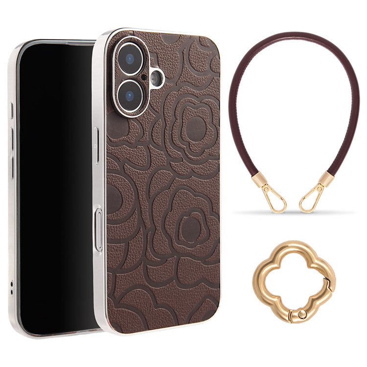 《選べる単品 or リストストラップセット（ショルダー特典つき）》カメリア柄 iPhoneケース｜【CAMÉLIE】大人かわいい10色展開