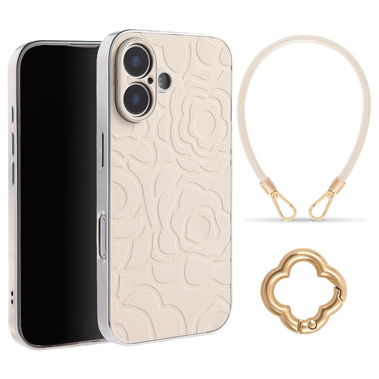 《選べる単品 or リストストラップセット（ショルダー特典つき）》カメリア柄 iPhoneケース｜【CAMÉLIE】大人かわいい10色展開