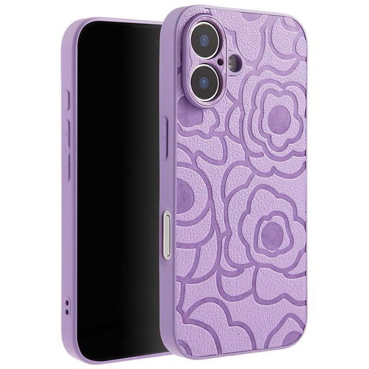 《選べる単品 or リストストラップセット（ショルダー特典つき）》カメリア柄 iPhoneケース｜【CAMÉLIE】大人かわいい10色展開