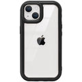 くすみカラー背面クリアハイブリッドiPhoneケース