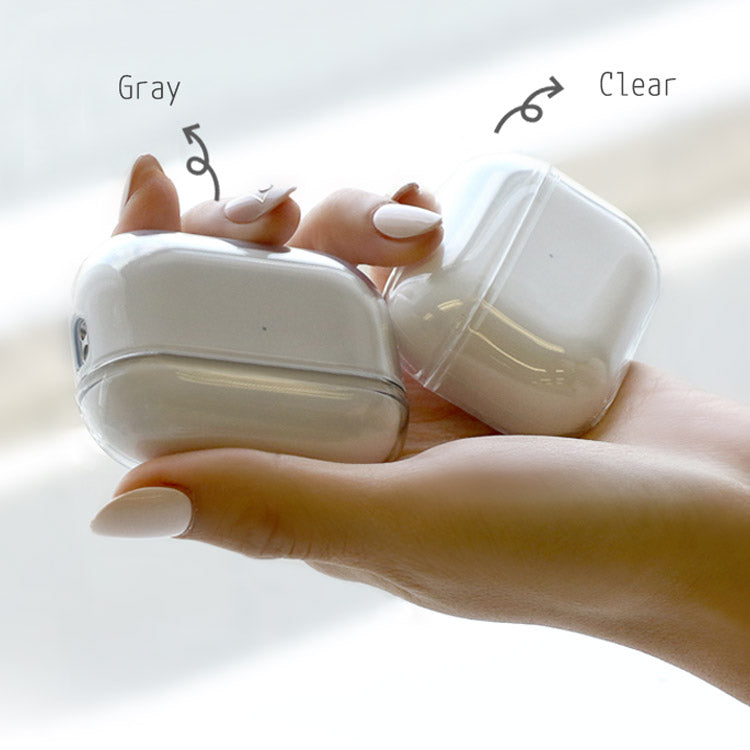 AirPodsクリアケース｜クリアカラー 全6色｜カラビナ付き・傷防止・TPU素材｜ワイヤレス充電対応