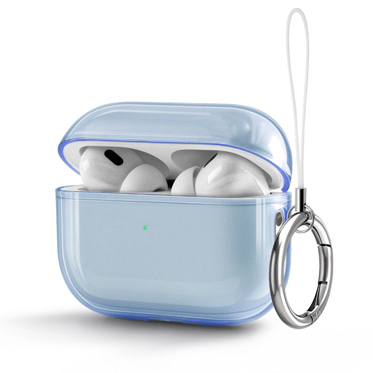 AirPodsクリアケース｜クリアカラー 全6色｜カラビナ付き・傷防止・TPU