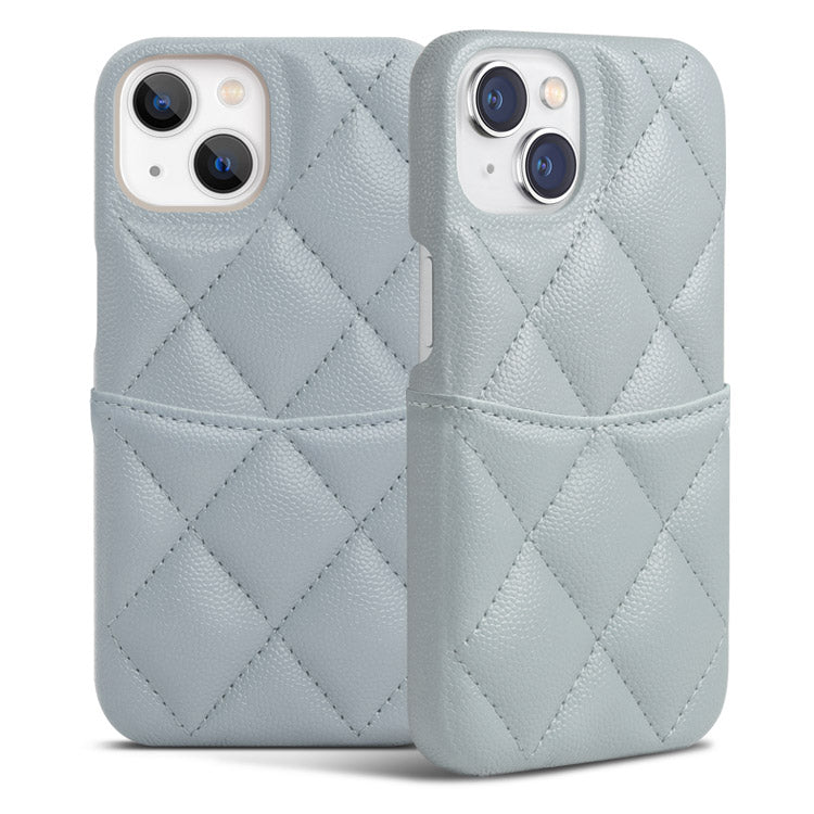 【ショルダーストラッププレゼント】カードポケット付き｜キルティング レザー風 iPhoneケース[iPhone14/13/12/11/SEシリーズ]