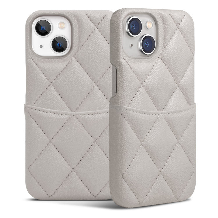 【ショルダーストラッププレゼント】カードポケット付き｜キルティング レザー風 iPhoneケース[iPhone14/13/12/11/SEシリーズ]