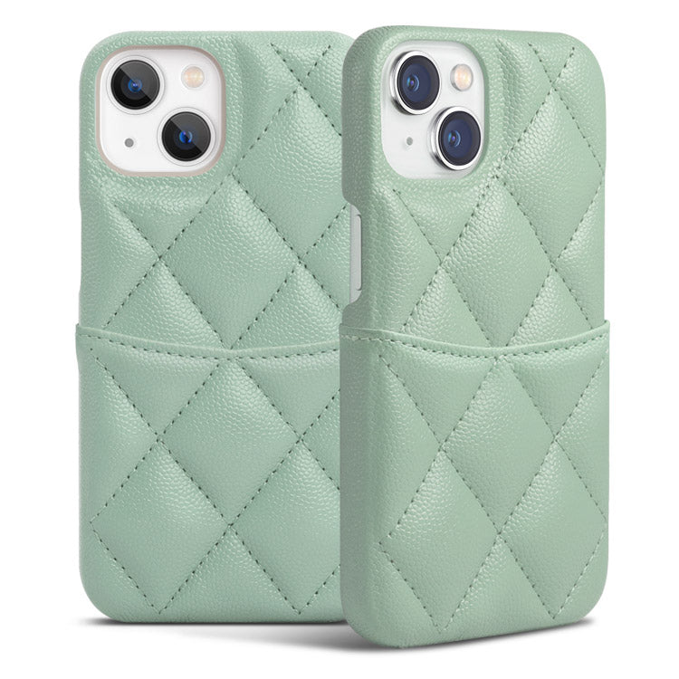 【ショルダーストラッププレゼント】カードポケット付き｜キルティング レザー風 iPhoneケース[iPhone14/13/12/11/SEシリーズ]