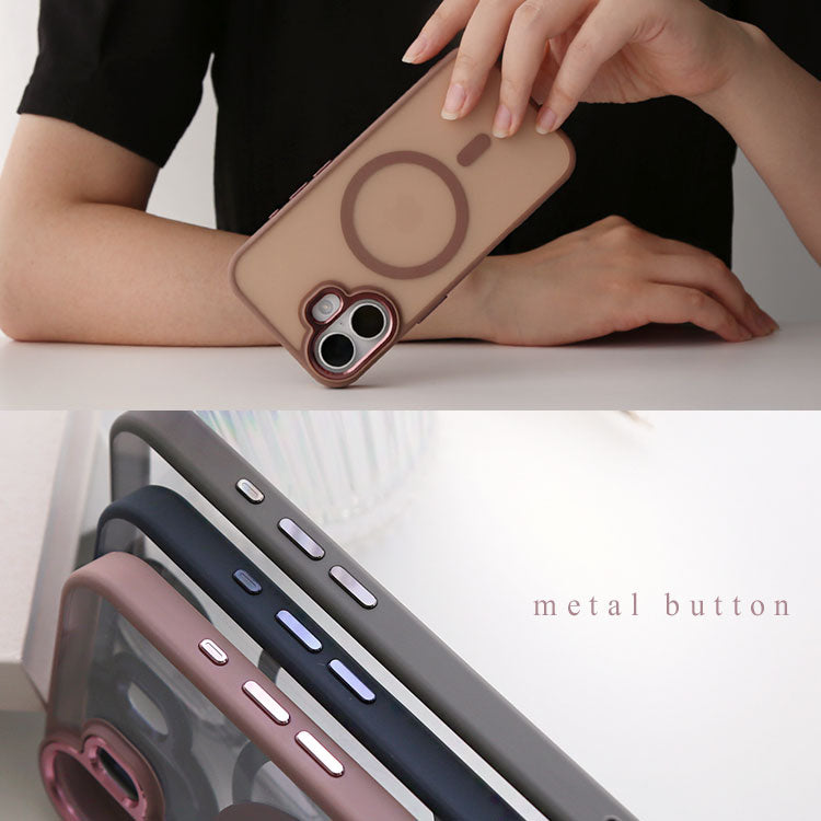 【Magsafe対応】背面マットiPhoneケース｜耐衝撃仕様・人気のくすみカラー[iPhone16/15/14/13シリーズ]
