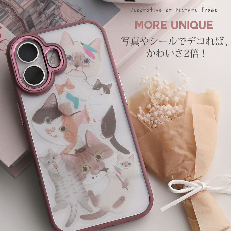 くすみカラー背面クリアケース｜シンプル耐衝撃スマホケース[iPhone16/15/14/13シリーズ]