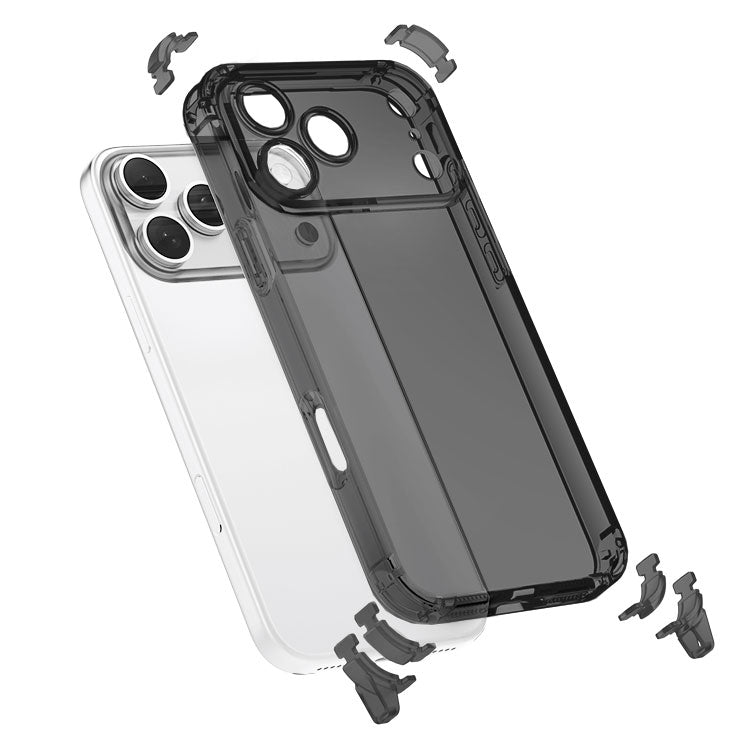 【ストラップセット or ケース単品】4カラー｜ストラップホール付け替え可能｜4WAYクリアiPhoneケース
