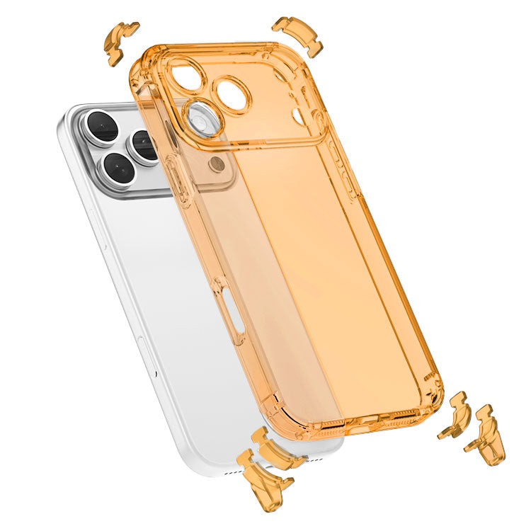 【ストラップセット or ケース単品】4カラー｜ストラップホール付け替え可能｜4WAYクリアiPhoneケース