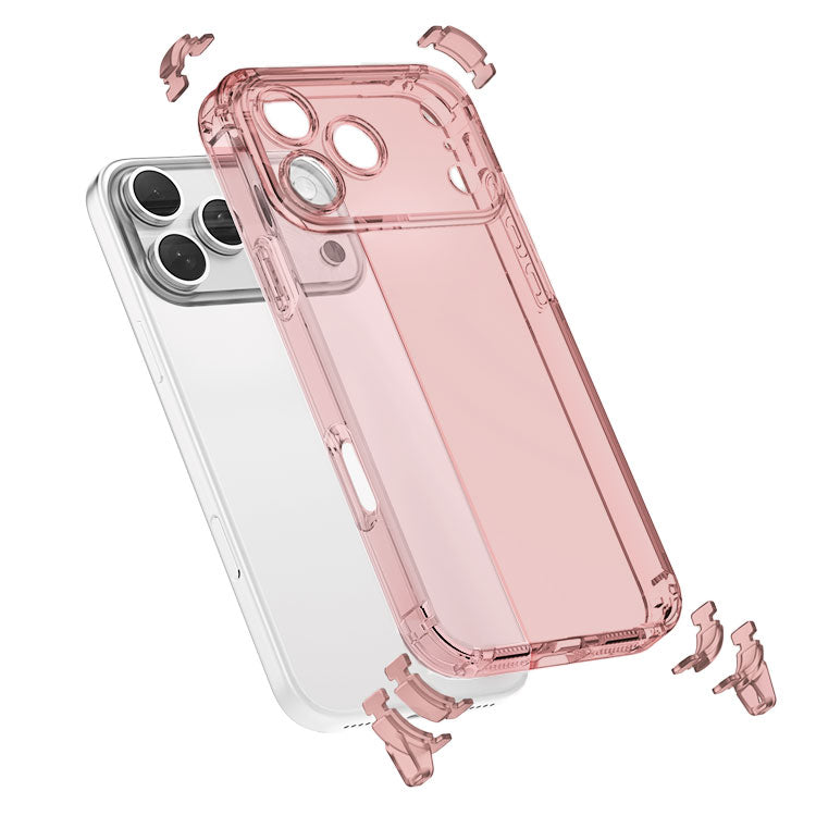 【ストラップセット or ケース単品】4カラー｜ストラップホール付け替え可能｜4WAYクリアiPhoneケース