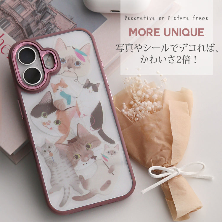 【クリアケース+MagSafeリングセット】ニュアンスカラーで魅せる ユニセックス iPhoneケース
