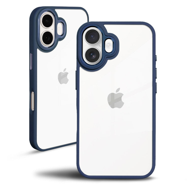 くすみカラー背面クリアケース｜シンプル耐衝撃スマホケース[iPhone16/15/14/13シリーズ]