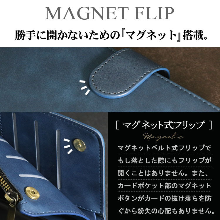 お財布のようなジッパー付き｜手帳型iPhoneケース