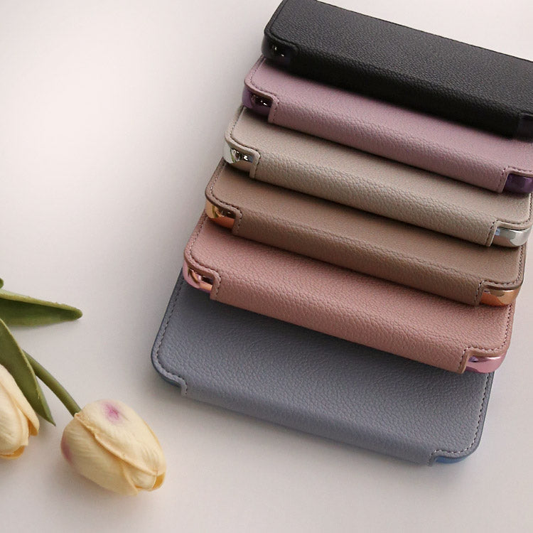 Magsafe対応手帳型iPhoneケース｜薄型グリッターグリップ付きセット