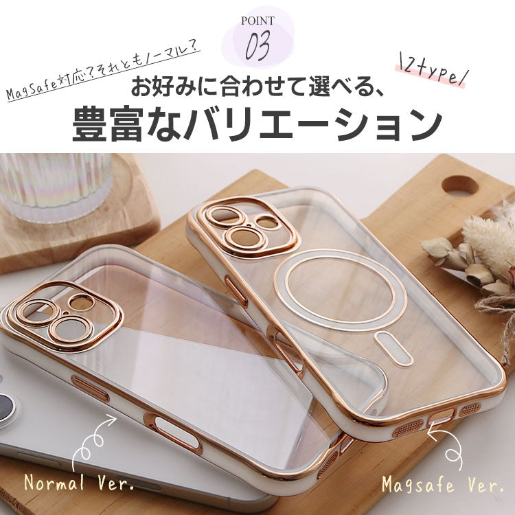 【リングセット選択可】MagSafe対応｜ 上品で大人かわいい iPhoneケース[iPhone16/15/14/13シリーズ]