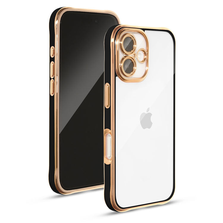 背面クリア バンパーケース｜ゴールドライン iPhoneケース｜全6色｜[iPhone16/15/14/13シリーズ]