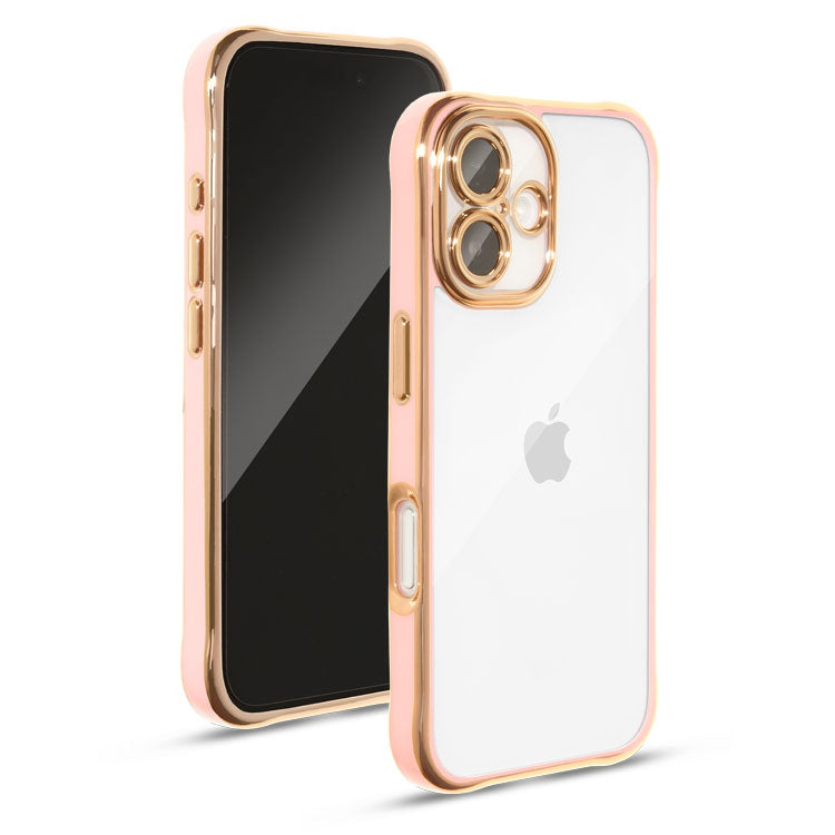 背面クリア バンパーケース｜ゴールドライン iPhoneケース｜全6色｜[iPhone16/15/14/13シリーズ]