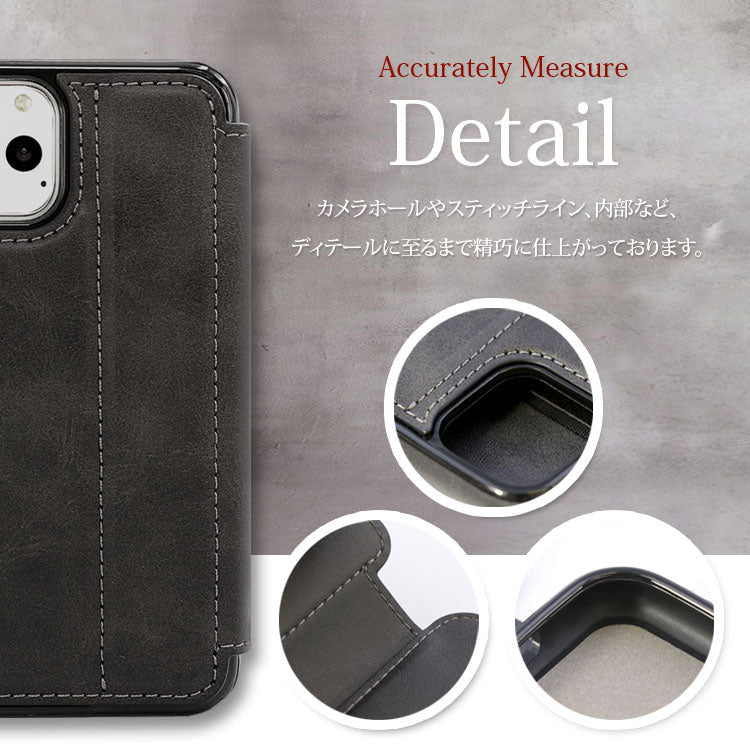 マグネット搭載手帳型iPhoneケース[iPhone13/12/11/X/SEシリーズ]
