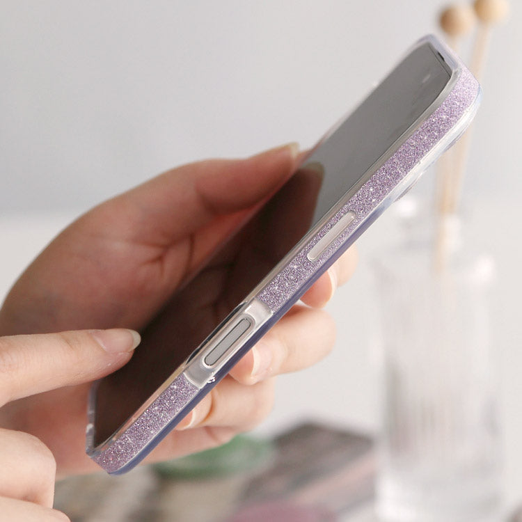 MagSafe対応ステッカー付きキラキラクリアiPhoneケース
