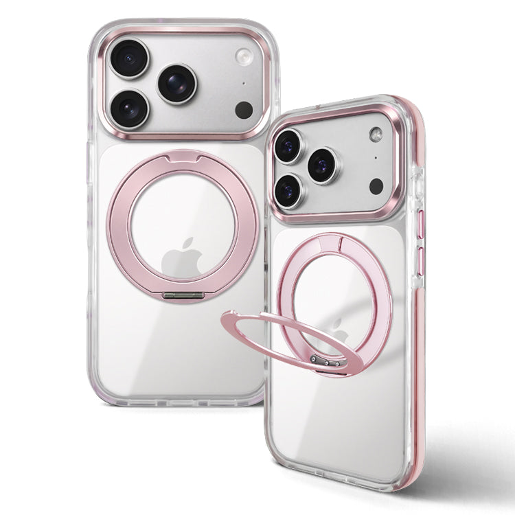 MagSafe対応 360度回転 リング付き スタンド内蔵 クリア iPhone ケース