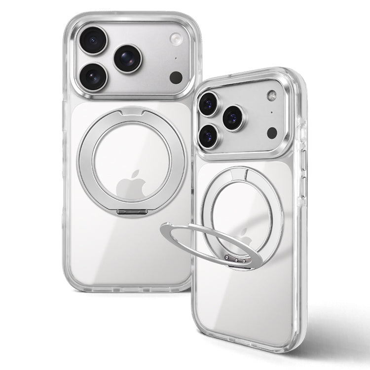MagSafe対応 360度回転 リング付き スタンド内蔵 クリア iPhone ケース