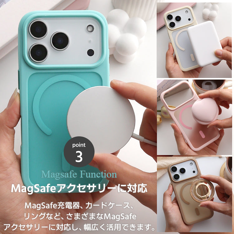 MagSafe対応 iPhone17 ケース 半透明 マット 手触り 指紋防止 耐衝撃 シンプル 高級感 おしゃれ