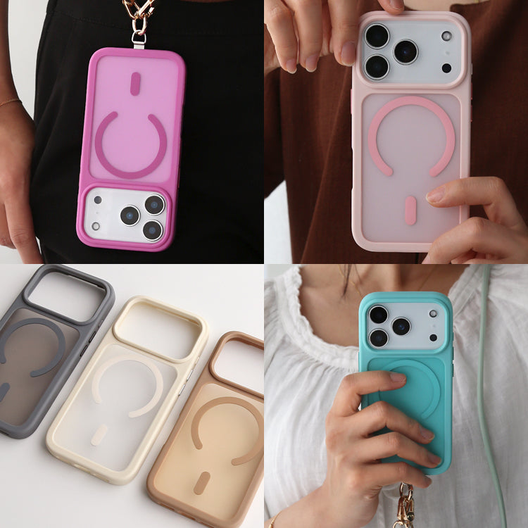 MagSafe対応 iPhone17 ケース 半透明 マット 手触り 指紋防止 耐衝撃 シンプル 高級感 おしゃれ