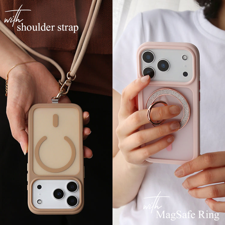 MagSafe対応 iPhone17 ケース 半透明 マット 手触り 指紋防止 耐衝撃 シンプル 高級感 おしゃれ