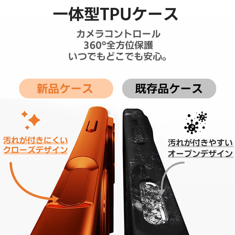 MagSafe対応 360度回転 リング付き スタンド内蔵 クリア iPhone ケース