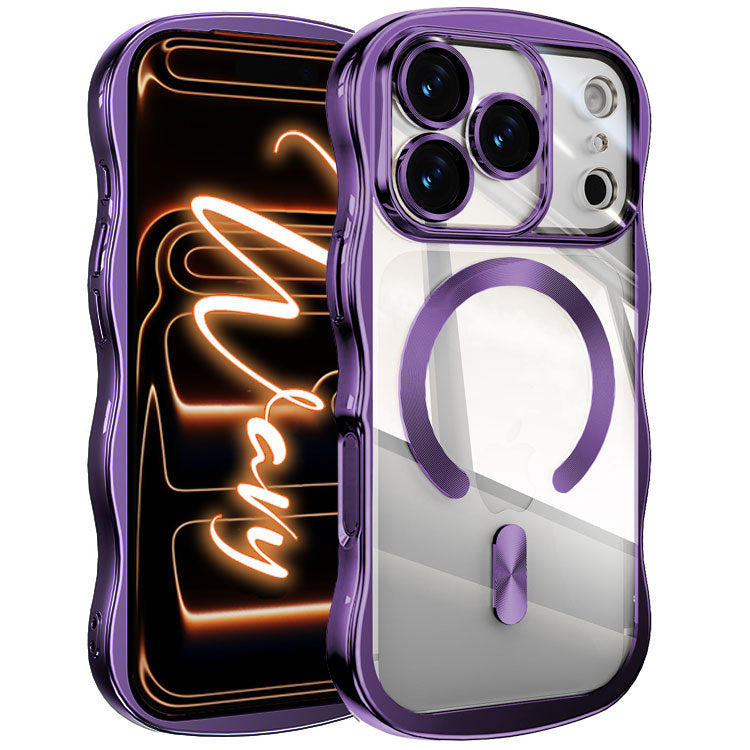 選べるスマホリング】メタリックウェーブデザイン｜7色メタルカラー