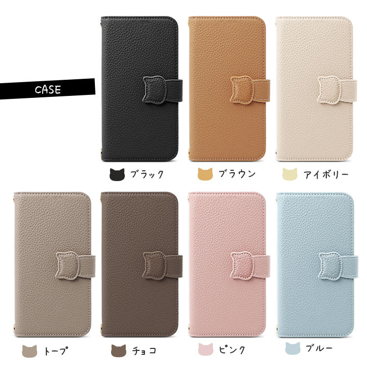 【猫デザイン】耐衝撃＆カード収納｜手帳型 iPhoneケース｜フィンガーストラップ付きスマホケース[iPhone17/16/15/13/14シリーズ]